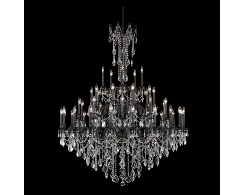 Elegant Chateau Design 45-Light 66'' Chandelier - Dark Bronze/Golden Teak (9245G54DB-GT-RC)