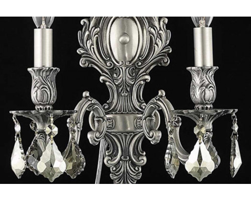 Elegant Wall Sconce - Pewter/Golden Teak (9602W10PW-GT-RC)