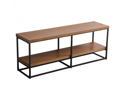 Elegant 66" Industrial TV Stand - Wood/Black (AF110360WT)