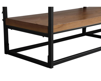 Elegant 66" Industrial TV Stand - Wood/Black (AF110360WT)