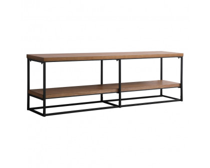 Elegant 80" Industrial TV Stand - Wood/Black (AF110380WT)