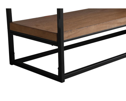 Elegant 80" Industrial TV Stand - Wood/Black (AF110380WT)