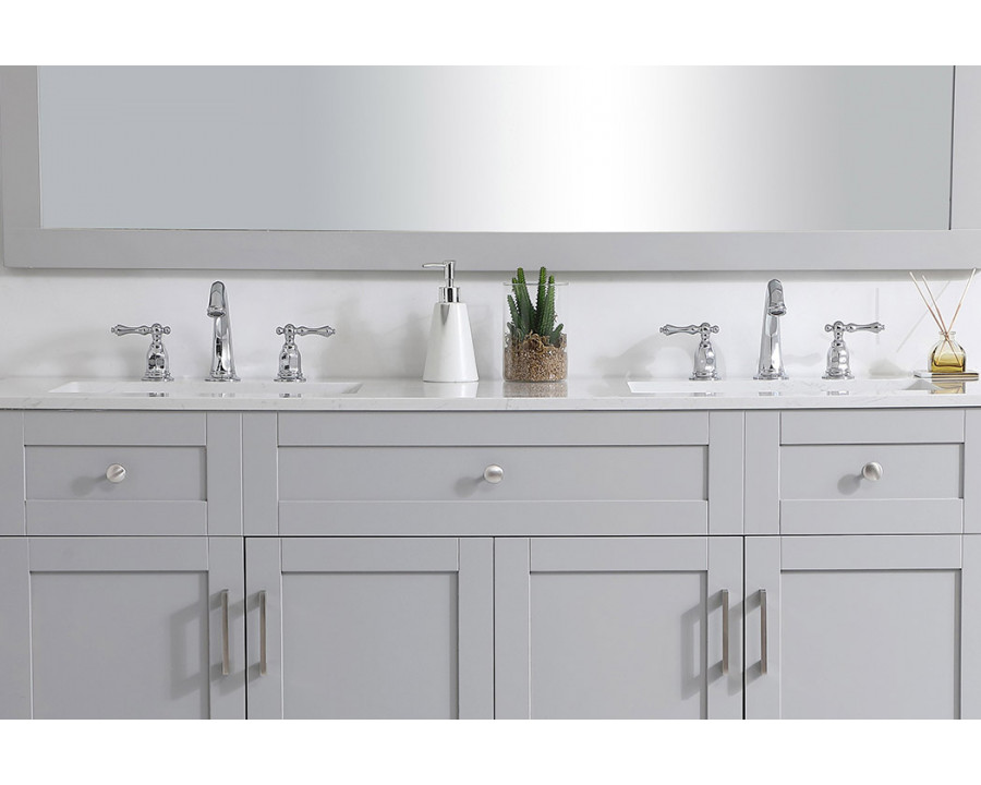 Elegant Backsplash - White Marble, D 60" (BS1160CW)