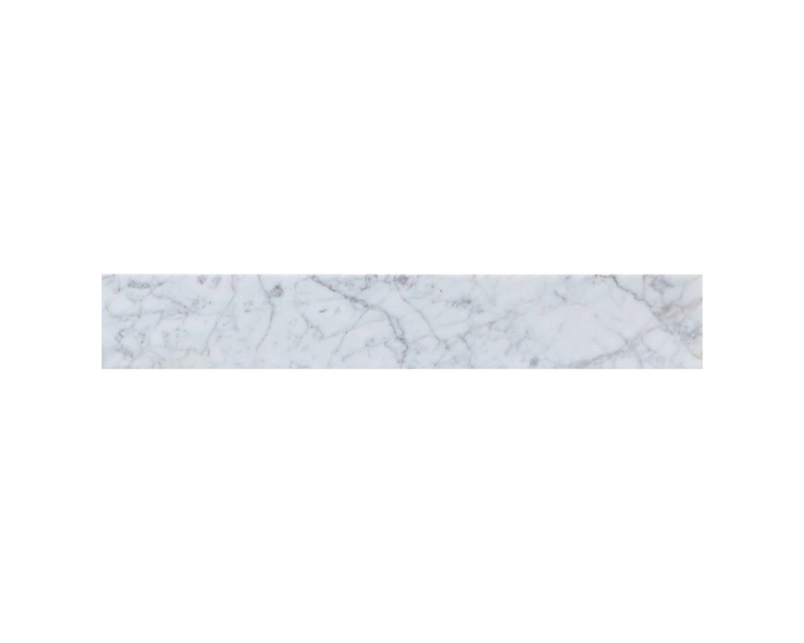 Elegant Bathroom Vanity Backsplash - White/Gray Marble, D 30" (BS1230CRA)