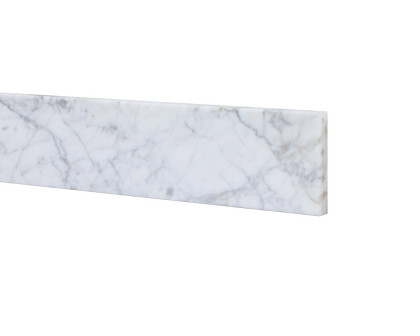 Elegant Bathroom Vanity Backsplash - White/Gray Marble, D 30" (BS1230CRA)