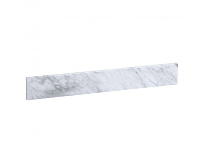 Elegant Bathroom Vanity Backsplash - White/Gray Marble, D 30" (BS1230CRA)