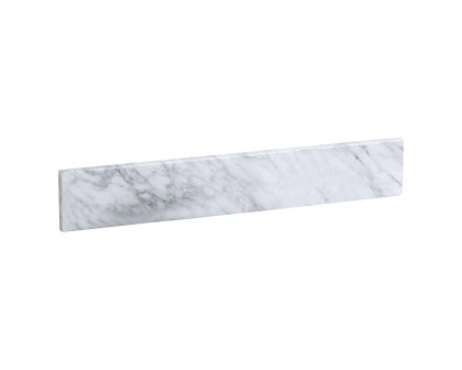 Elegant Bathroom Vanity Backsplash - White/Gray Marble, D 30" (BS1230CRA)