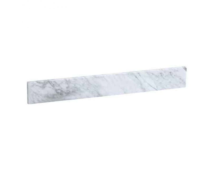 Elegant Bathroom Vanity Backsplash - White/Gray Marble, D 32" (BS1232CRA)