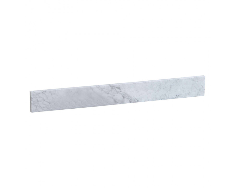 Elegant Bathroom Vanity Backsplash - White/Gray Marble, D 36" (BS1236CRA)