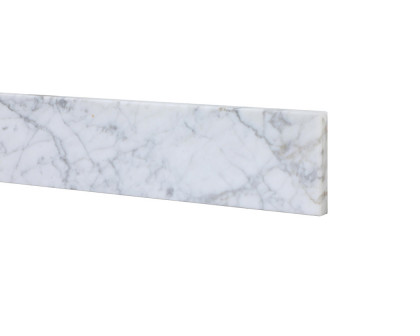 Elegant Bathroom Vanity Backsplash - White/Gray Marble, D 36" (BS1236CRA)