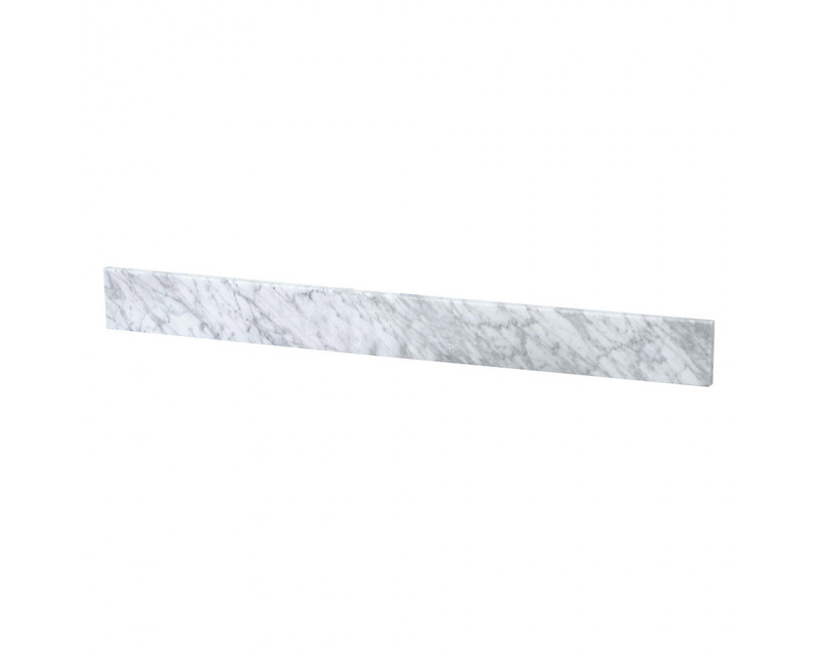 Elegant Bathroom Vanity Backsplash - White/Gray Marble, D 40" (BS1240CRA)