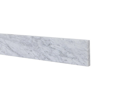 Elegant Bathroom Vanity Backsplash - White/Gray Marble, D 40" (BS1240CRA)