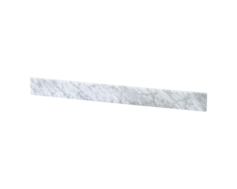 Elegant Bathroom Vanity Backsplash - White/Gray Marble, D 42" (BS1242CRA)