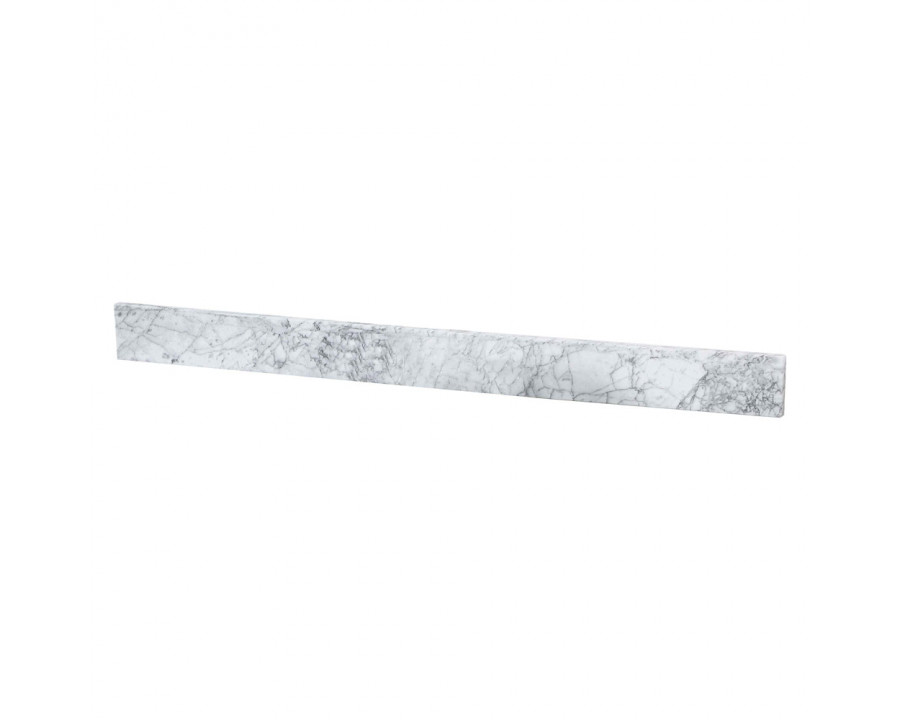 Elegant Bathroom Vanity Backsplash - White/Gray Marble, D 48" (BS1248CRA)