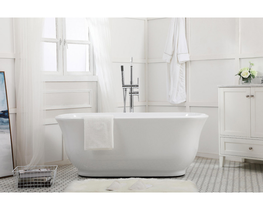 Elegant Bathtub - White, D 59" (BT10259GW)