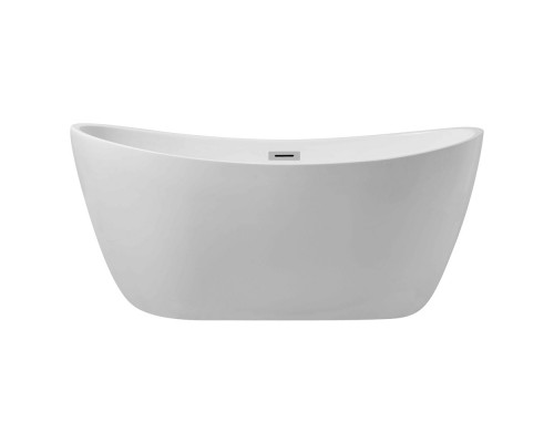 Elegant Soaking Double Slipper Bathtub - White, D 54" (BT10354GW)