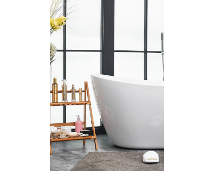 Elegant Soaking Double Slipper Bathtub - White, D 54" (BT10354GW)