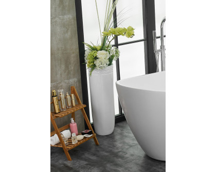 Elegant Soaking Double Slipper Bathtub - White, D 72" (BT10372GW)