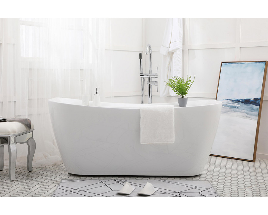 Elegant Bathtub - White, D 59" (BT10459GW)