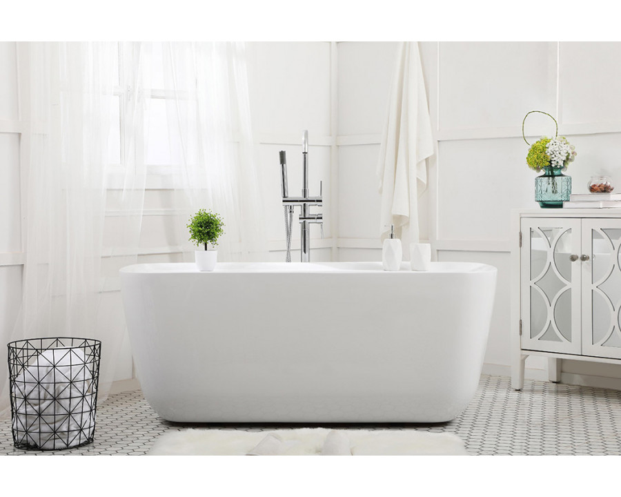 Elegant Bathtub - White, D 59" (BT10559GW)