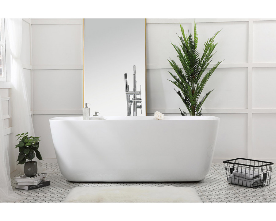 Elegant Bathtub - White, D 67" (BT10567GW)