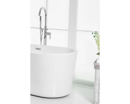 Elegant Soaking Roll Top Bathtub - White, D 59" (BT10659GW)