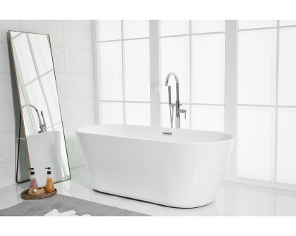 Elegant Soaking Roll Top Bathtub - White, D 65" (BT10665GW)