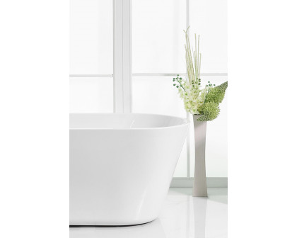 Elegant Soaking Roll Top Bathtub - White, D 65" (BT10665GW)