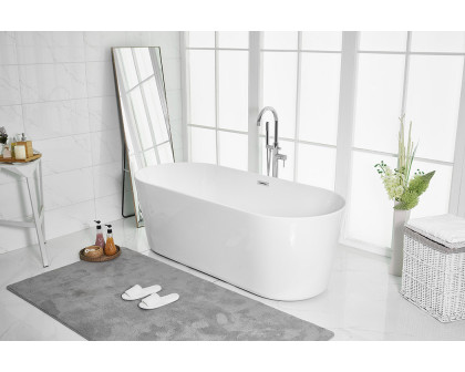 Elegant Soaking Roll Top Bathtub - White, D 71" (BT10671GW)