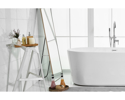 Elegant Soaking Roll Top Bathtub - White, D 71" (BT10671GW)