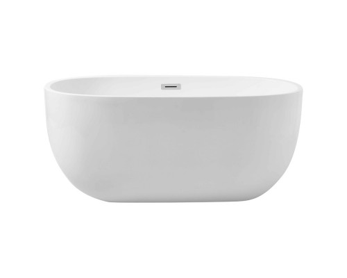 Elegant Soaking Roll Top Bathtub - White, D 54" (BT10754GW)