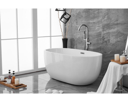 Elegant Soaking Roll Top Bathtub - White, D 54" (BT10754GW)