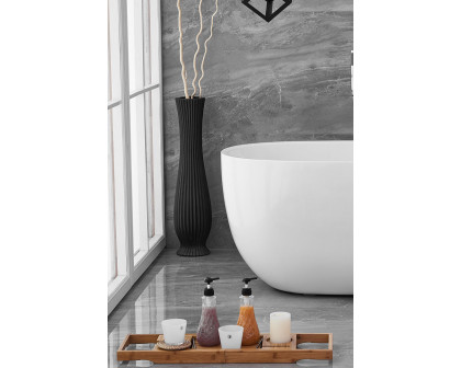 Elegant Soaking Roll Top Bathtub - White, D 54" (BT10754GW)