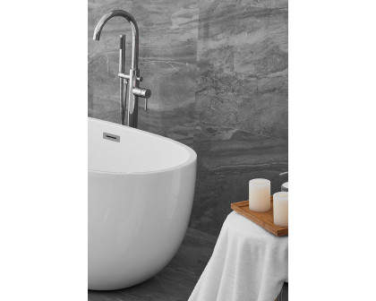 Elegant Soaking Roll Top Bathtub - White, D 54" (BT10754GW)