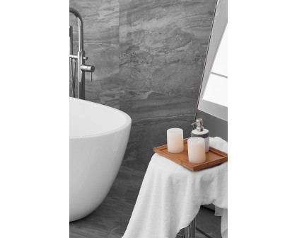 Elegant Soaking Roll Top Bathtub - White, D 59" (BT10759GW)