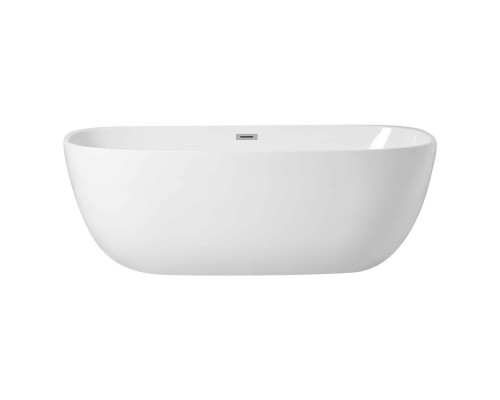 Elegant Soaking Roll Top Bathtub - White, D 70" (BT10770GW)