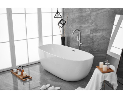 Elegant Soaking Roll Top Bathtub - White, D 70" (BT10770GW)