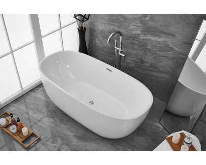 Elegant Soaking Roll Top Bathtub - White, D 70" (BT10770GW)