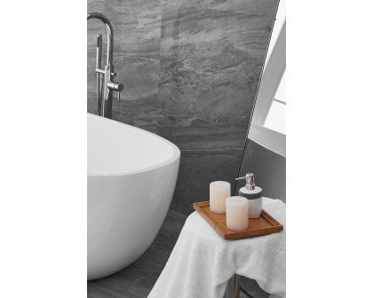 Elegant Soaking Roll Top Bathtub - White, D 70" (BT10770GW)