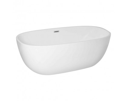 Elegant Soaking Roll Top Bathtub - White, D 70" (BT10770GW)