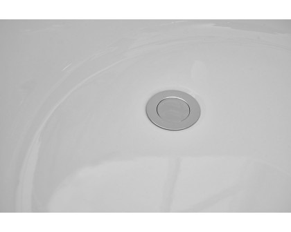 Elegant Soaking Single Slipper Bathtub - White, D 67" (BT10867GW)