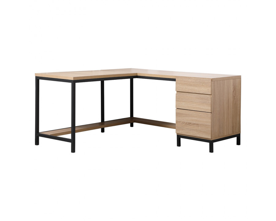 Elegant - Emerson 24" Wide 6 Drawer L-Shaped Office Desk (DF11001MW)