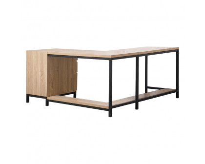 Elegant - Emerson 24" Wide 6 Drawer L-Shaped Office Desk (DF11001MW)