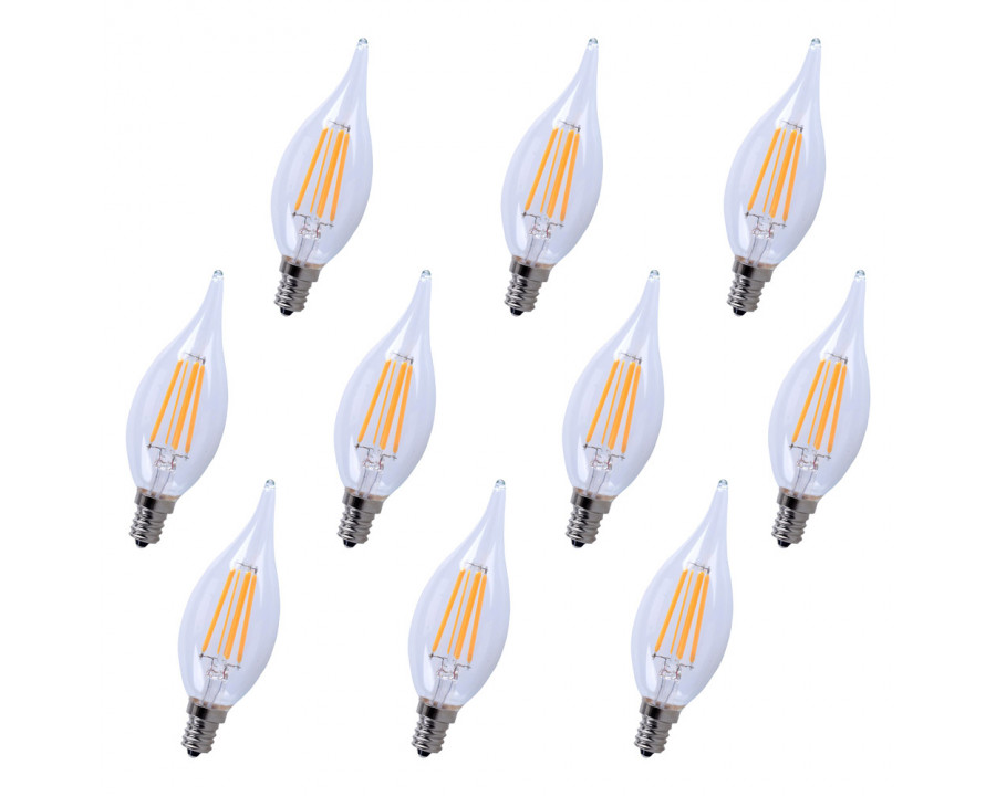 Elegant Light Bulbs - 3000K, 4 W (E12LED112-10PK)