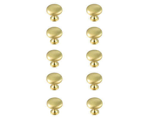 Elegant Cadon Cabinet Knob, Set of 10 - Brushed Gold (KB2002-GD-10PK)