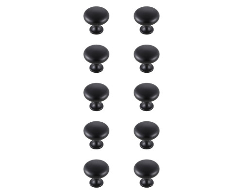 Elegant Cadon Cabinet Knob, Set of 10 - Matte Black (KB2002-MB-10PK)