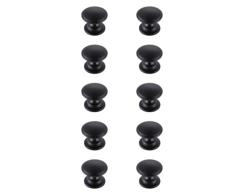 Elegant Cadon Cabinet Knob, Set of 10 - Matte Black (KB2004-MB-10PK)