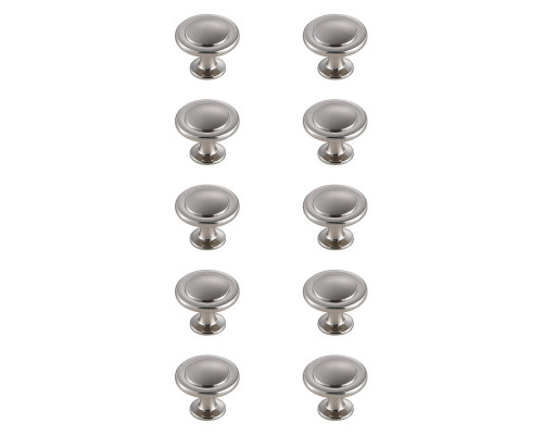 Elegant Cadon Cabinet Knob, Set of 10 - Brushed Nickel (KB2005-NK-10PK)