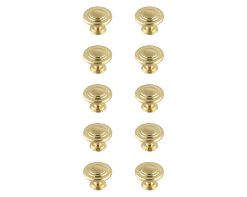 Elegant Cadon Cabinet Knob, Set of 10 - Brushed Gold (KB2006-GD-10PK)