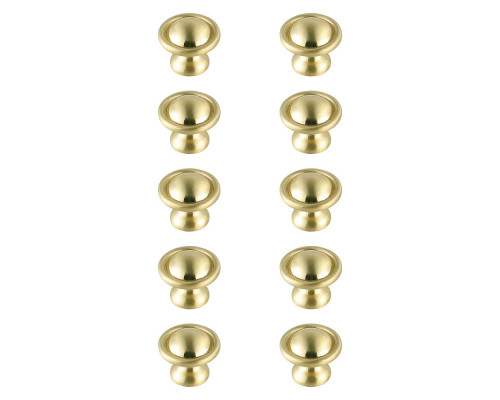 Elegant Cadon Cabinet Knob, Set of 10 - Brushed Gold (KB2008-GD-10PK)